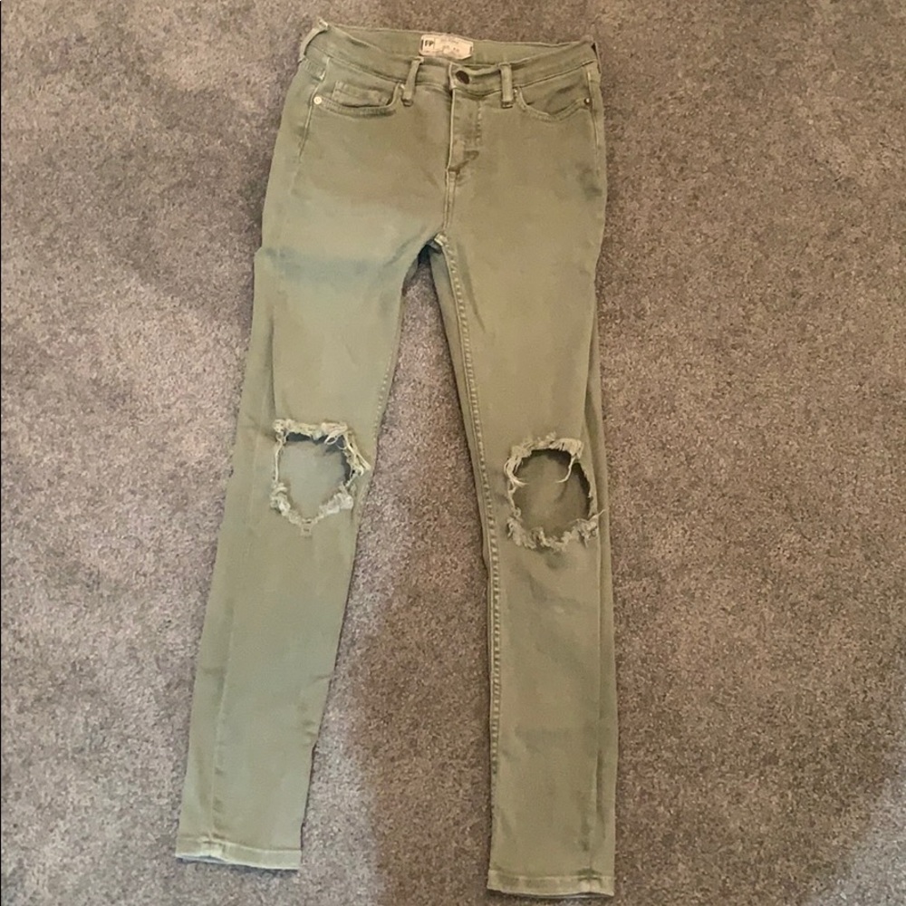 Free people holes in the knees jeans